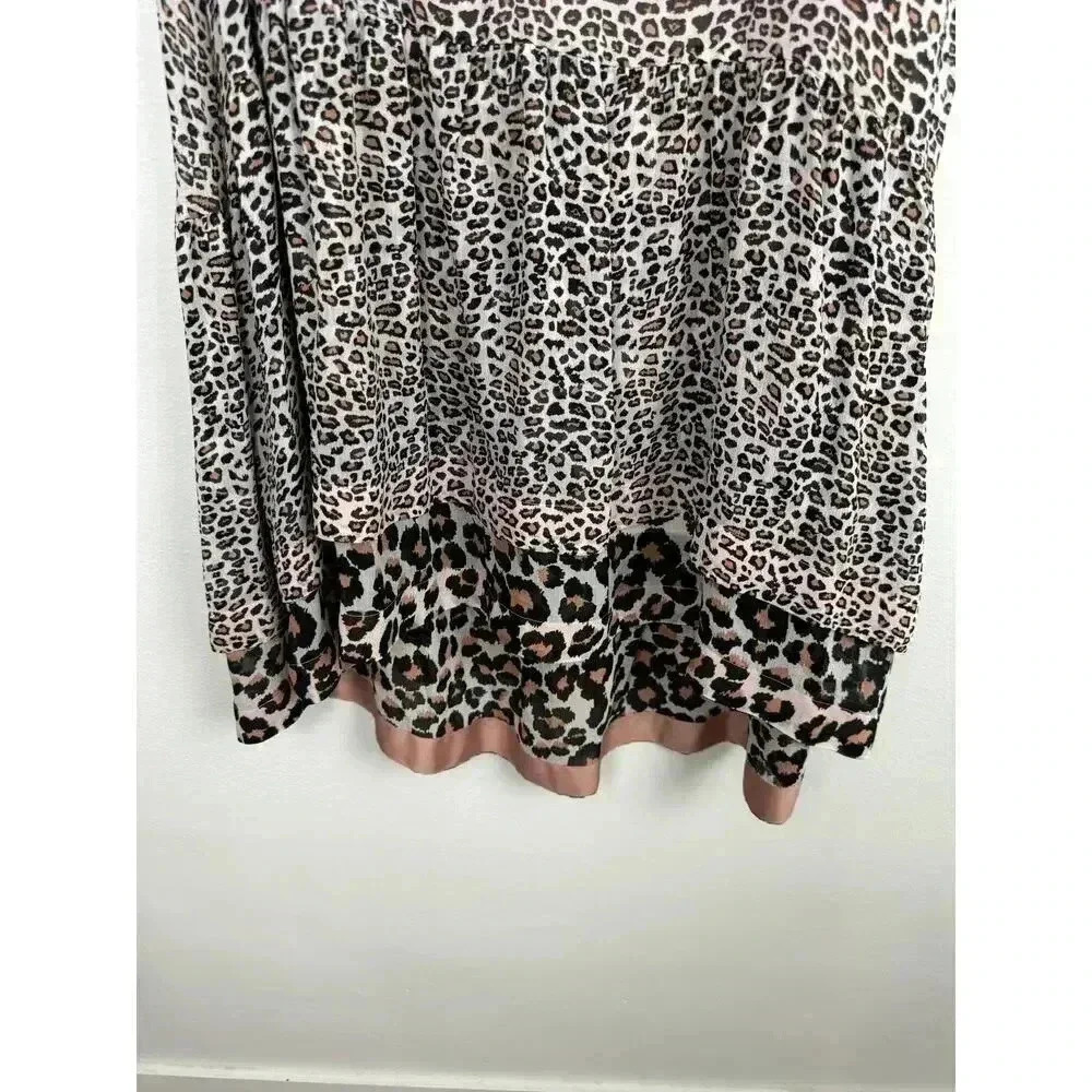 Scotch and Soda Leopard Print Dress X-Size Small Boho High low - Picture 4 of 7